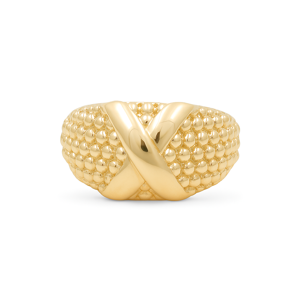 14K Yellow Gold Fashion Women's Ring / Size: 8 / Weight: 3.6 GR / DQWR4FS-46