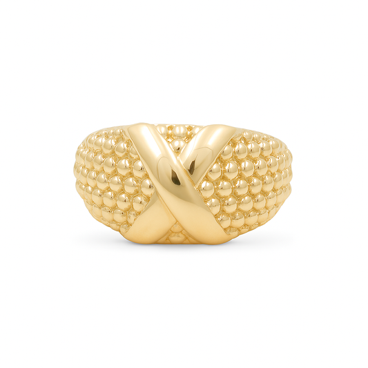 14K Yellow Gold Fashion Women's Ring / Size: 8 / Weight: 3.6 GR / DQWR4FS-46