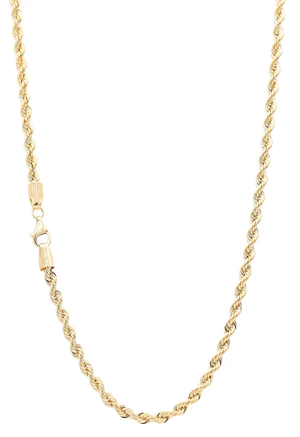 10K  Yellow Gold Rope Chain / Size: 4mm-24'' / Weight: 8.1gr / EECH0RP4-24