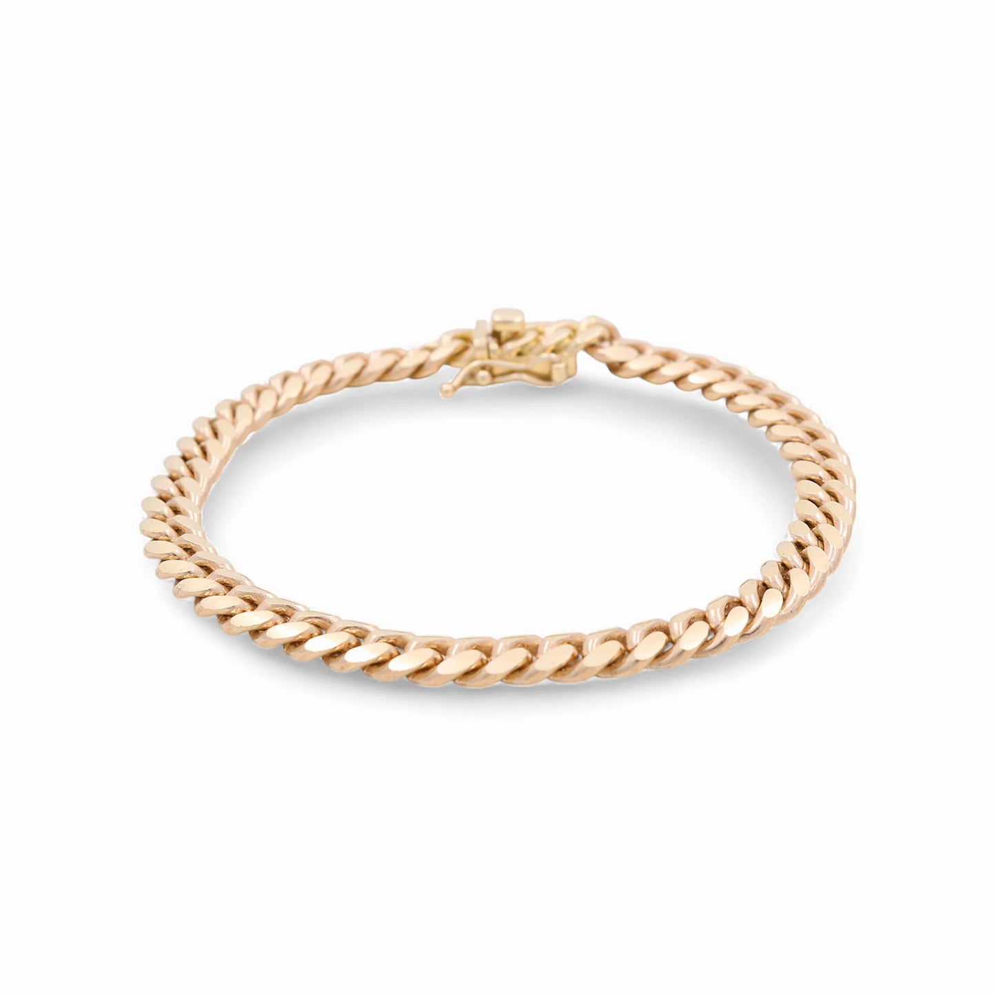 10K Yellow Gold Solid Cuban Link Bracelet / Size: 5mm 8" / Weight: 14.7 GR / SCCAMB0CL5-8