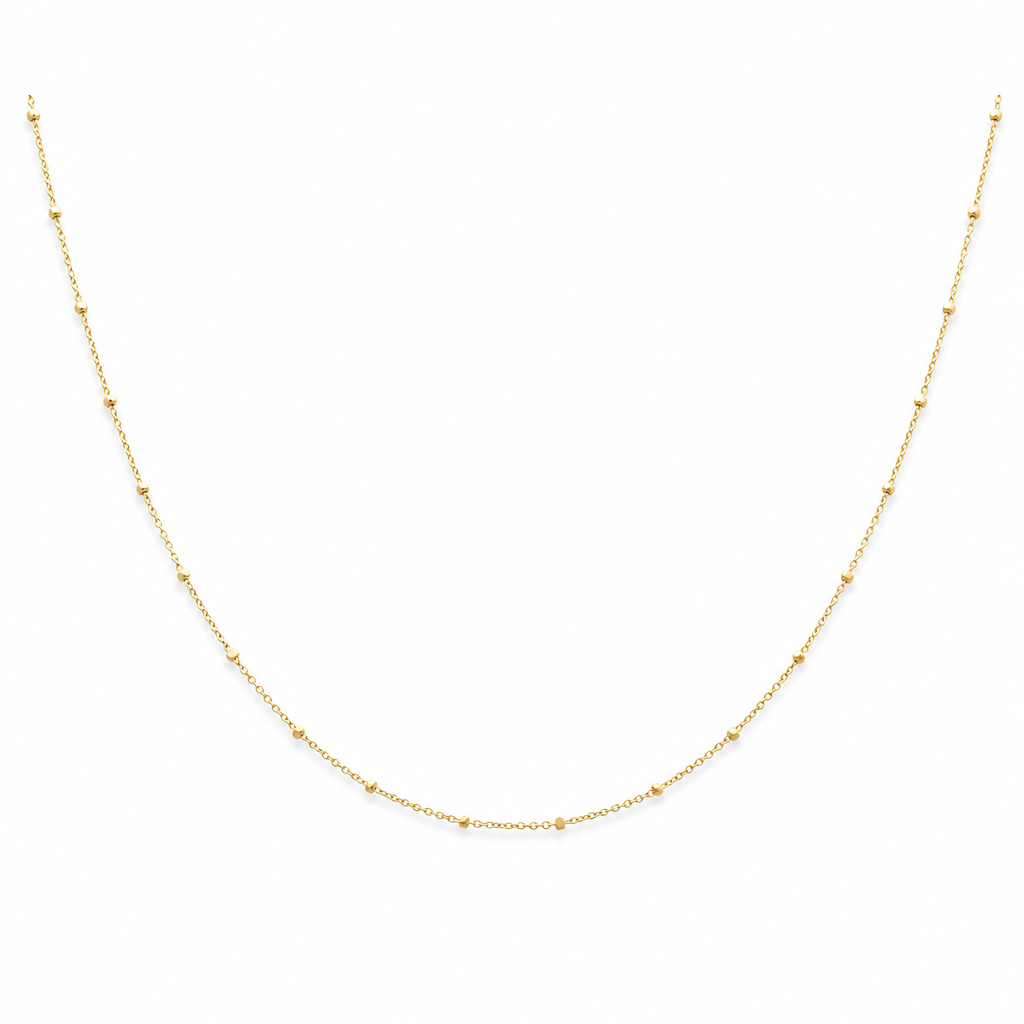 14K Yellow Gold Small Balls Women's Chain / Size: 16" / Weight: 1.6 GR / 604-00045