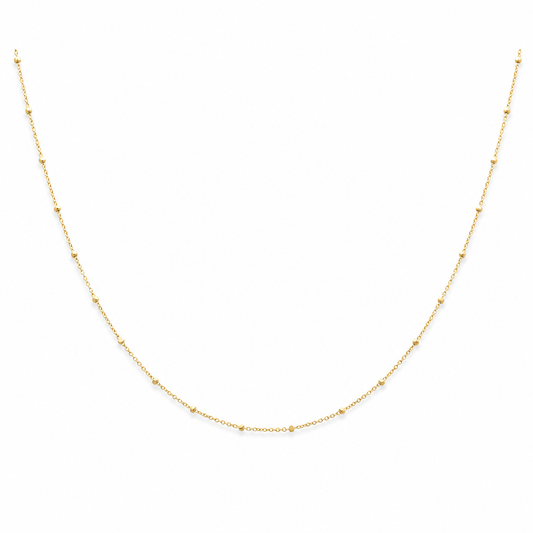 14K Yellow Gold Small Balls Women's Chain / Size: 16" / Weight: 1.6 GR / 604-00045