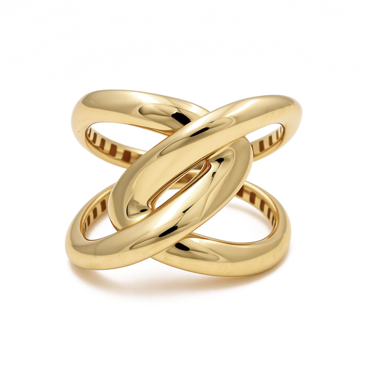 10K Yellow Gold Fashion Women's Ring / Size: 7.5 / Weight: 3 GR / Y25-151