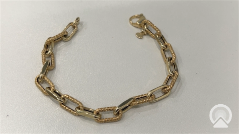 14K Yellow Gold Italian Fashion Women's Bracelet / Size: 8" / Weight 5.2gr/ ISWB4FS-33