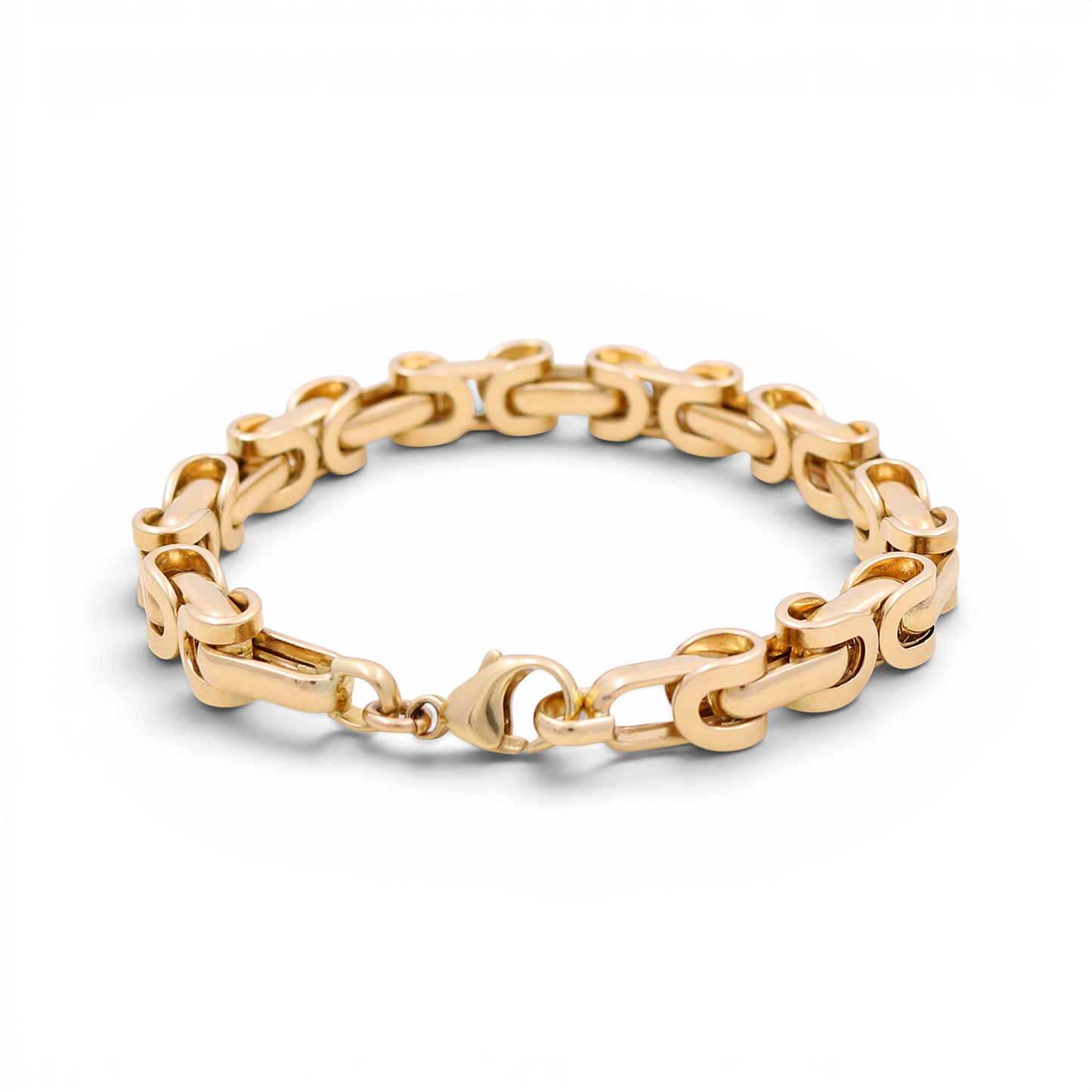 14K Yellow Gold Fashion Men's Bracelet / Size: 9mm 9" / Weight: 24.8 GR / CSMB4FS-6