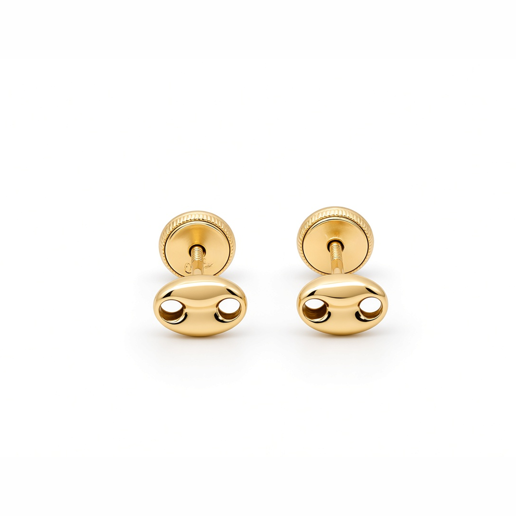 14K Yellow Gold Fashion GG Earrings / 6-A69601P4