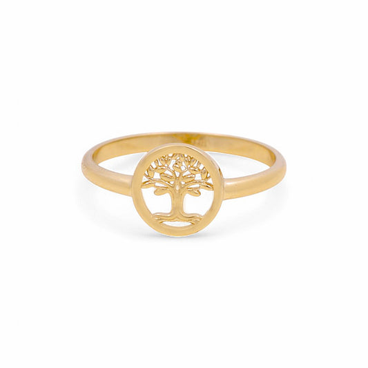 14K Yellow Gold Tree of Life Women's Ring / Size: 8 / Weight: 1.8 GR / CLBWR4TL