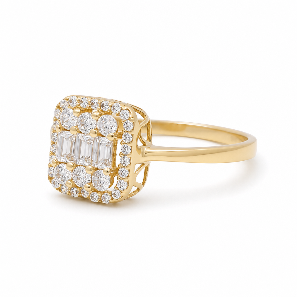 14K Yellow Gold Women's Bridal Ring / Size: 7 / Weight: 2 GR / 400-01102