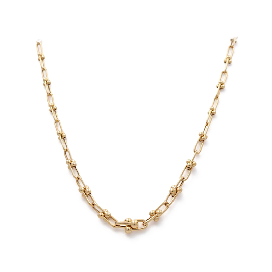 14K Yellow Gold Fashion TF Women's Necklace / Size: 20" / Weight: 17.5 GR / DQNK4TF-1