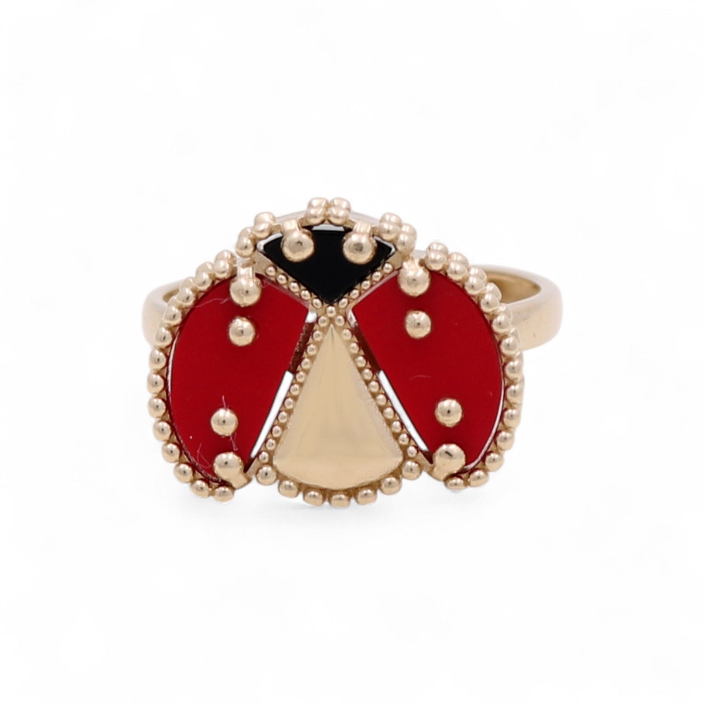 14K Yellow Gold Ladybug Women's Ring / Size: 7.5 / Weight: 3.3 GR / CQWR4LB