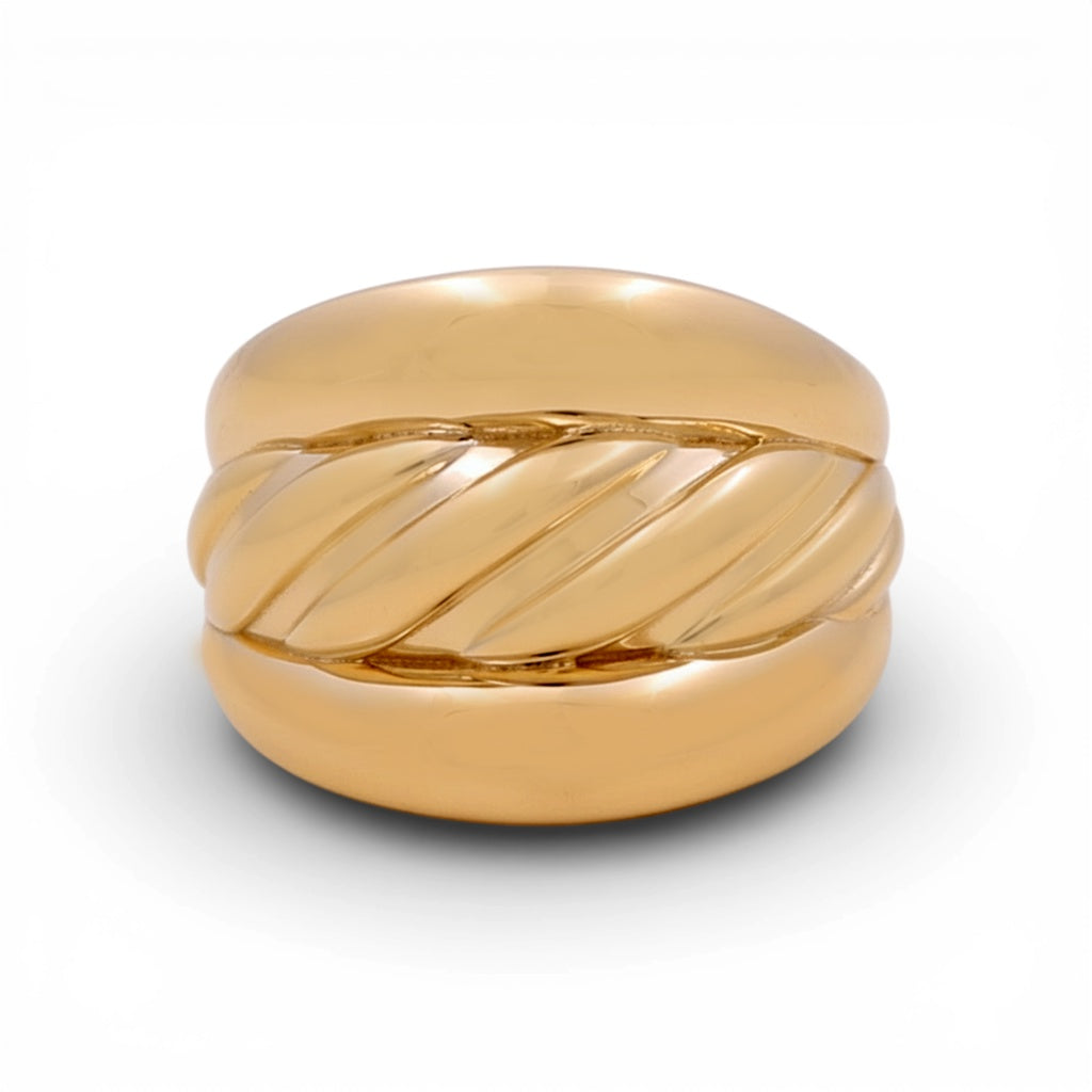 14K Yellow Gold Fashion Women's Ring / Size: 7.5 / Weight: 3.4GR / Y24-775