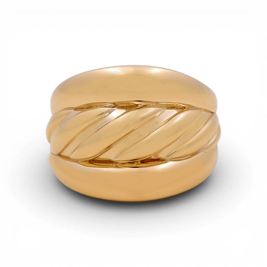 14K Yellow Gold Fashion Women's Ring / Size: 7.5 / Weight: 3.4GR / Y24-775