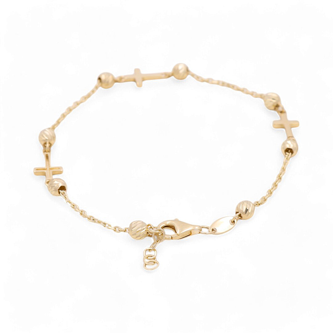 14K Yellow Gold Fashion Woman Bracelet / Size: 7" / Weight: 2.9 GR / 139-03436
