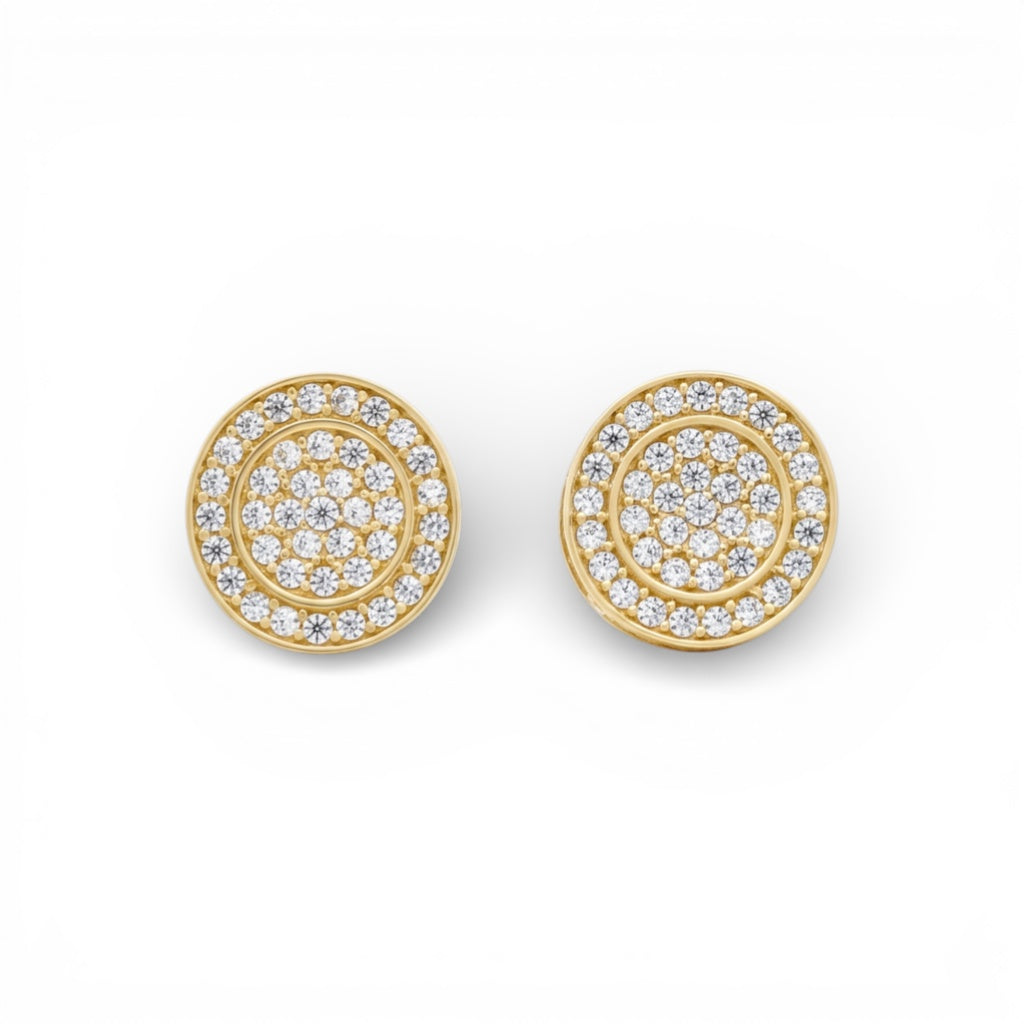 10K Yellow Gold RD Fashion Stud Earrings with Cz / Weight: 2.5 GR / DQES0FS-4