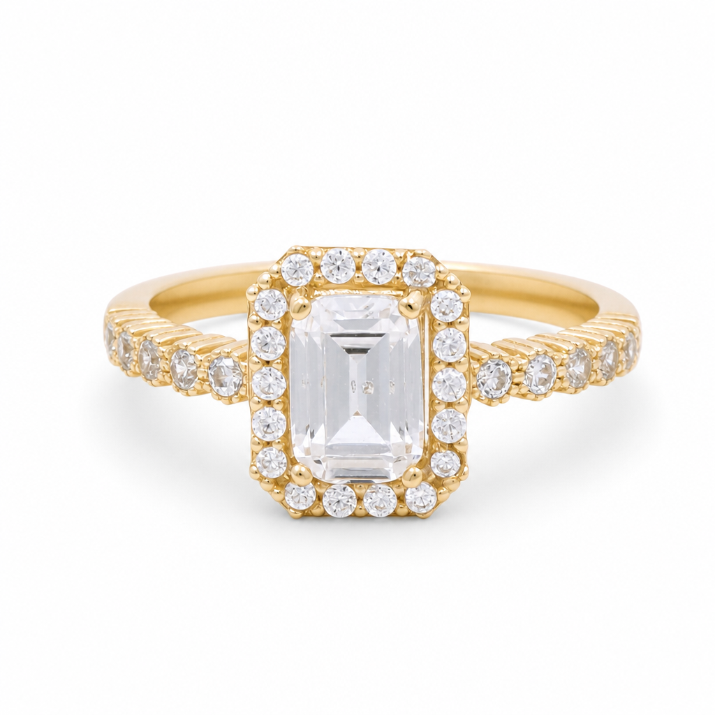 14K Yellow Gold Fashion Women's Rings with Cz / Size: 7/ Weight: 2.2 GR / 475-01161