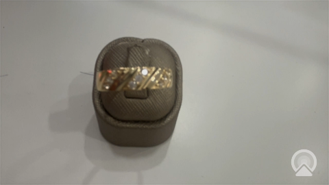 14K Yellow Gold Men's Wedding Band / Stone: Cz / Size: 10 / Weight: 2.6GR / KEEMWB4BS-37