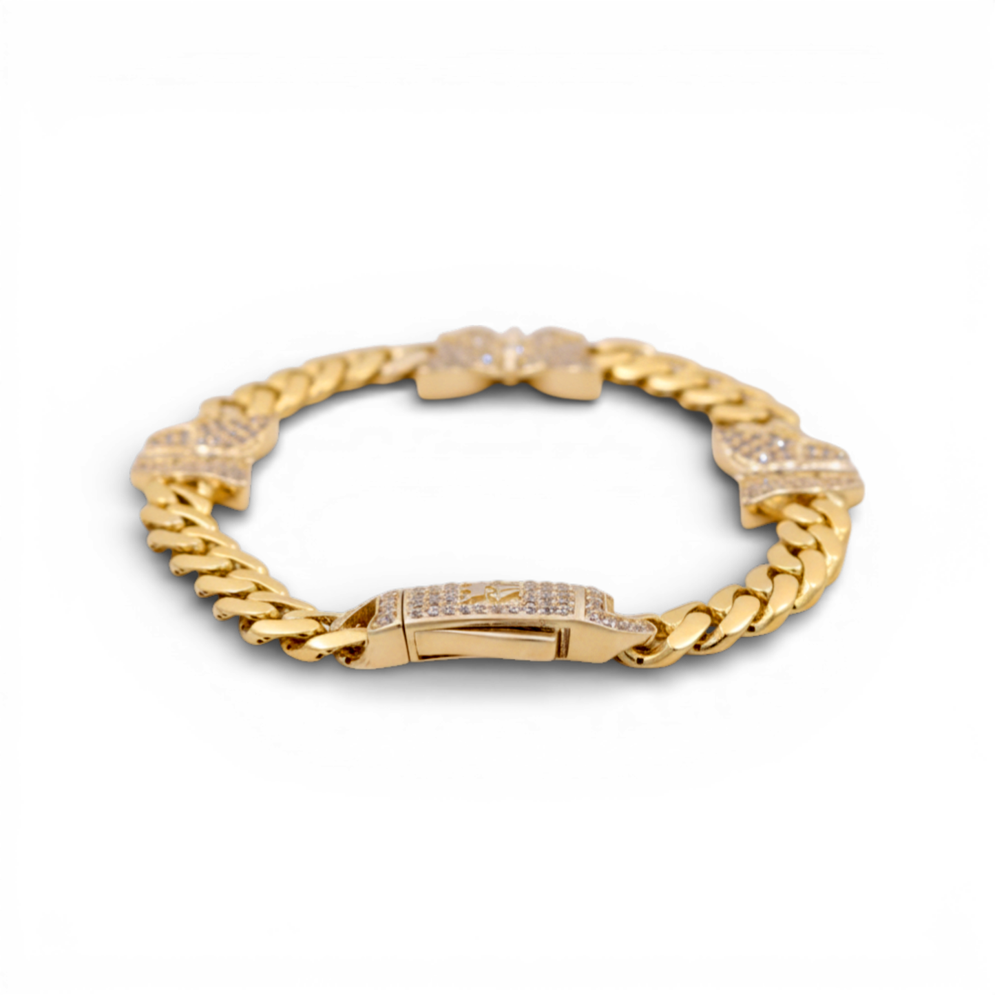 10K Yellow Gold Monaco Women's Bracelet with Butterfly / CZ / Size: 7.5" / Weight: 16 GR/ DOWB0MONBT