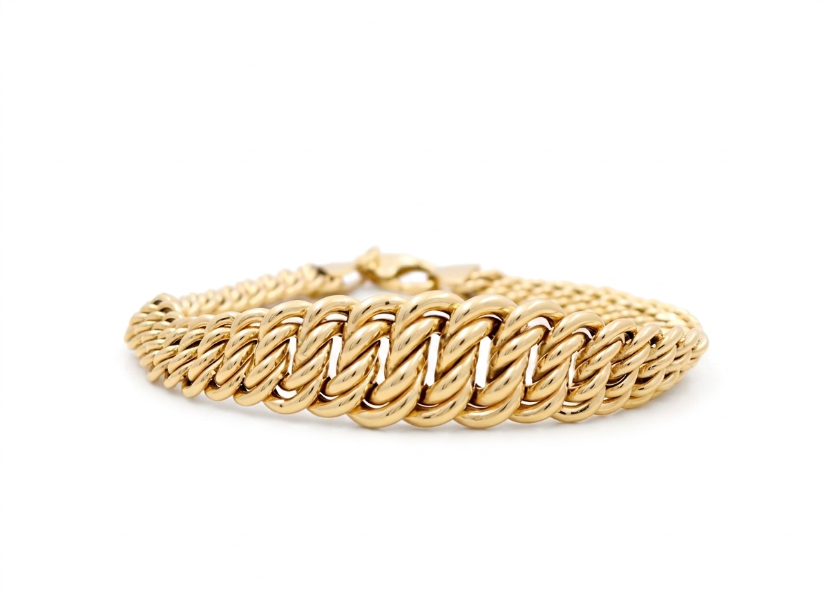 14K Yellow Gold Princess Women's Bracelet  / Size: 7.50''/ Weight: 10.1 GR / 169-00033