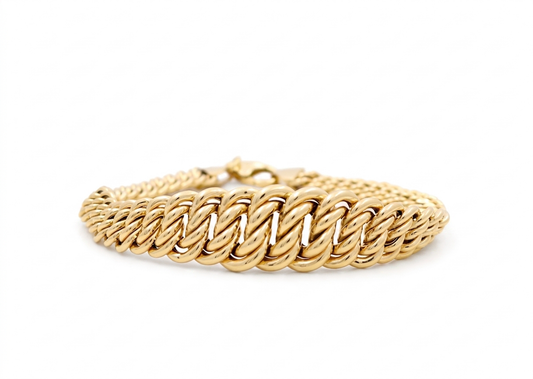 14K Yellow Gold Princess Women's Bracelet  / Size: 7.50''/ Weight: 10.1 GR / 169-00033