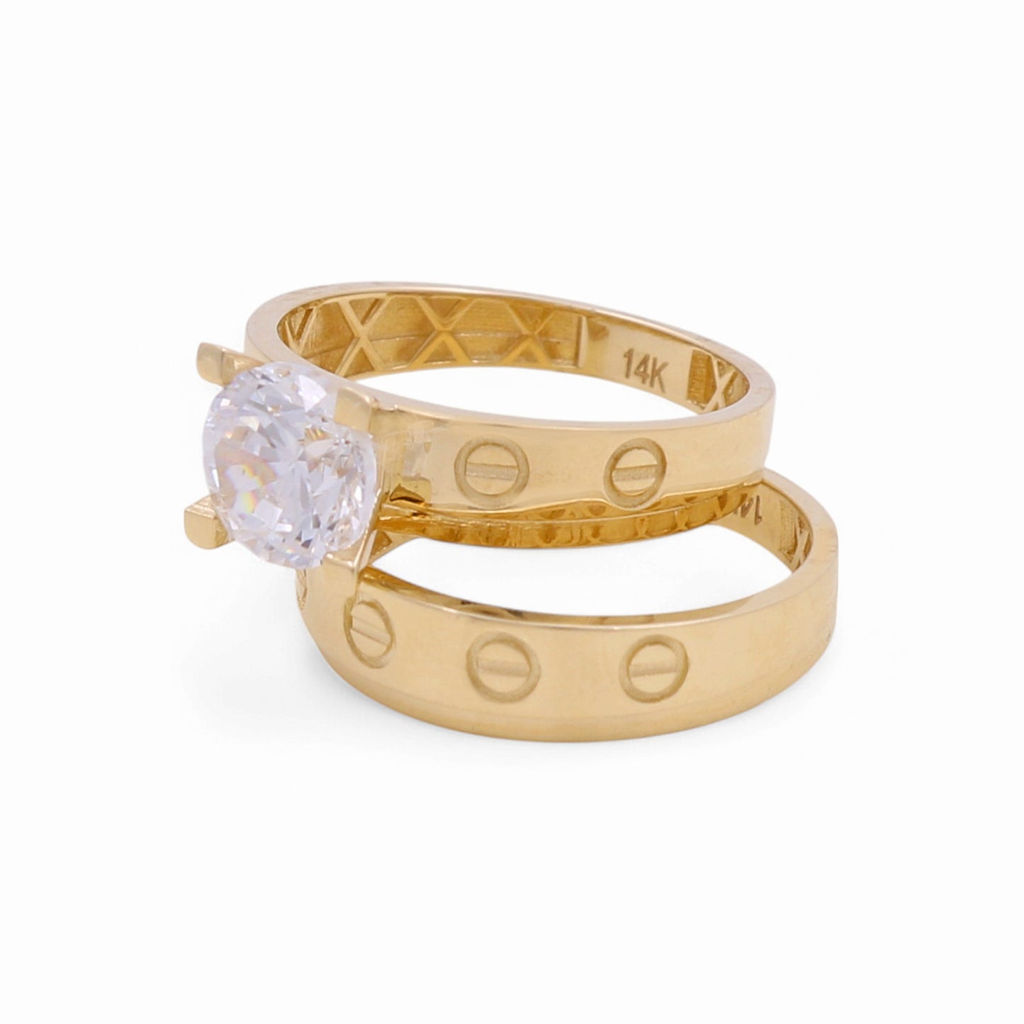 14K Yellow Gold Women’s CT Bridal Set / Stone: Cz / Size: 7 / Weight: 4.2 GR / CPWR4BSCT-1