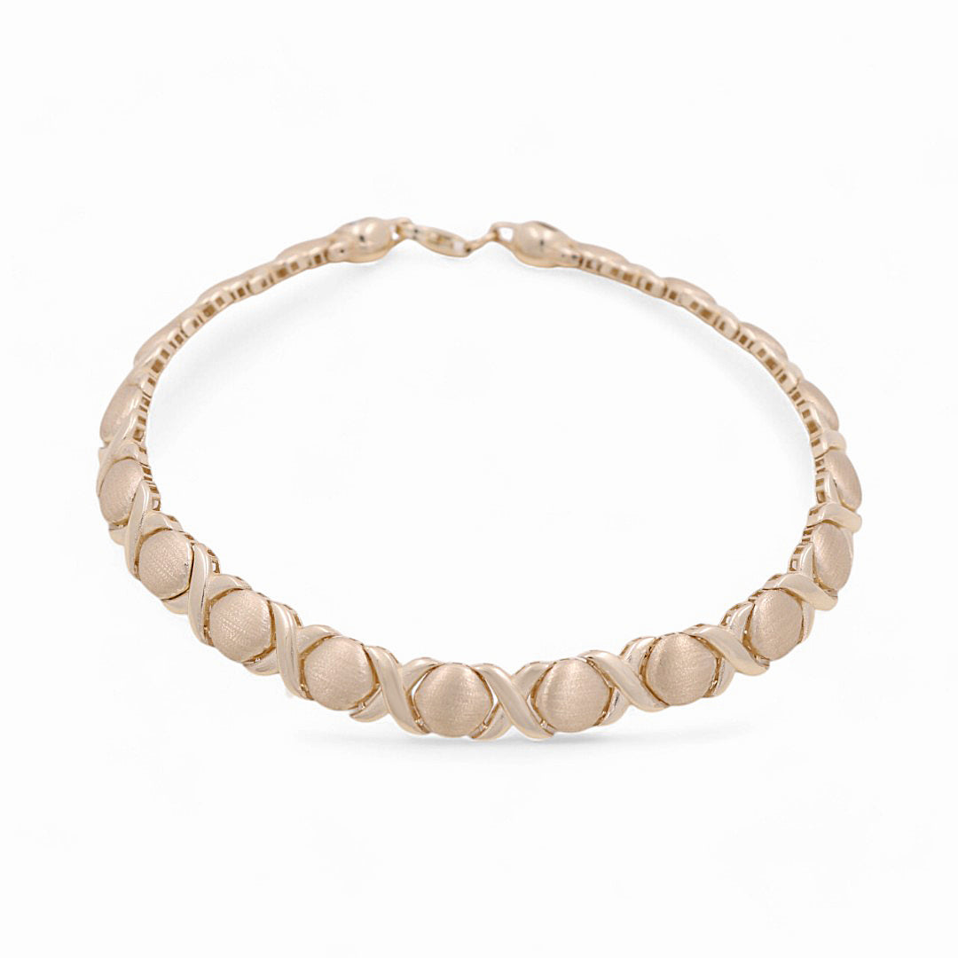 14K Yellow Gold Fashion Women's Bracelet / Size: 7.5" / Weight: 9.5 GR / COWB4FS-20