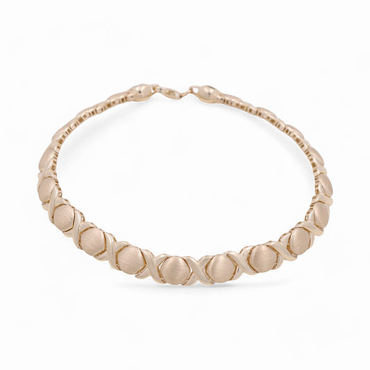 14K Yellow Gold Fashion Women's Bracelet / Size: 7.5" / Weight: 9.5 GR / COWB4FS-20