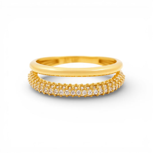 14K Yellow Gold Fashion Women's Ring / Stone: Cz / Size: 7.25 / Weight: 2 GR / Y25-1297
