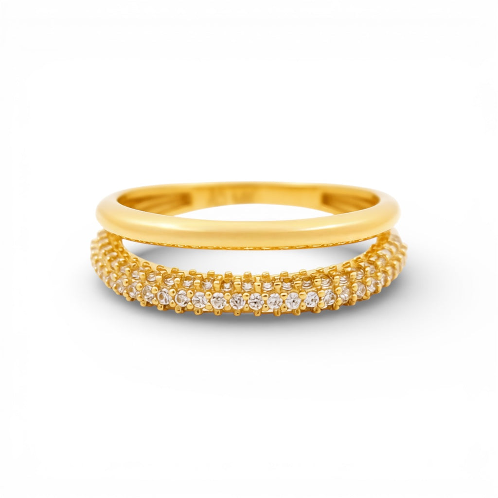 14K Yellow Gold Fashion Women's Ring / Stone: Cz / Size: 7.25 / Weight: 2.1 GR / Y25-1297