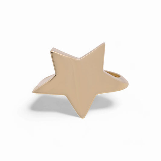 14K Yellow Gold Star Women’s Ring / Weight: 3 GR / Size: 7 / Y24-1006