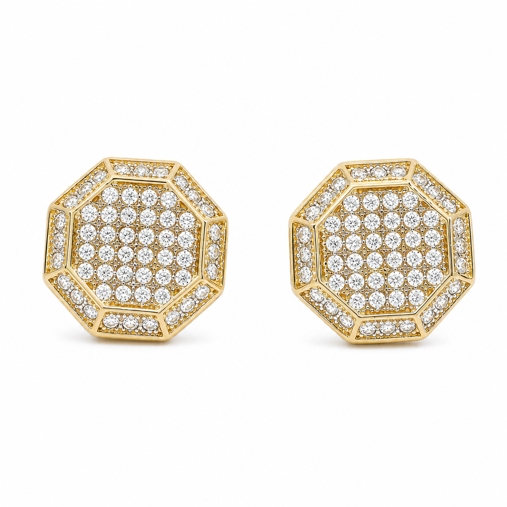 14K Yellow Gold Fashion Stud Earrings / Weight: 2.8 GR / DOES4FS-2