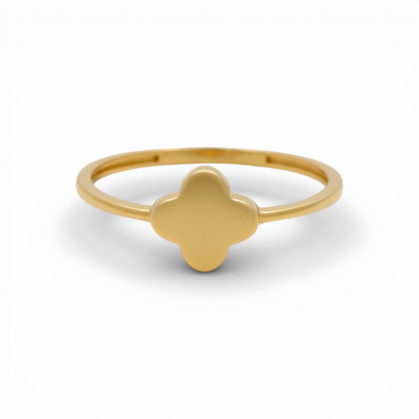 10K Yellow Gold Clover Women's Ring / Size: 7.75 / Weight: 0.9 GR / DQWR0CLV