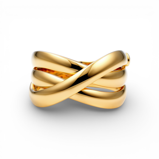 10K Yellow Gold Fashion Women's Ring / Size: 7 / Weight: 3.5 GR / DQWR0FS-50