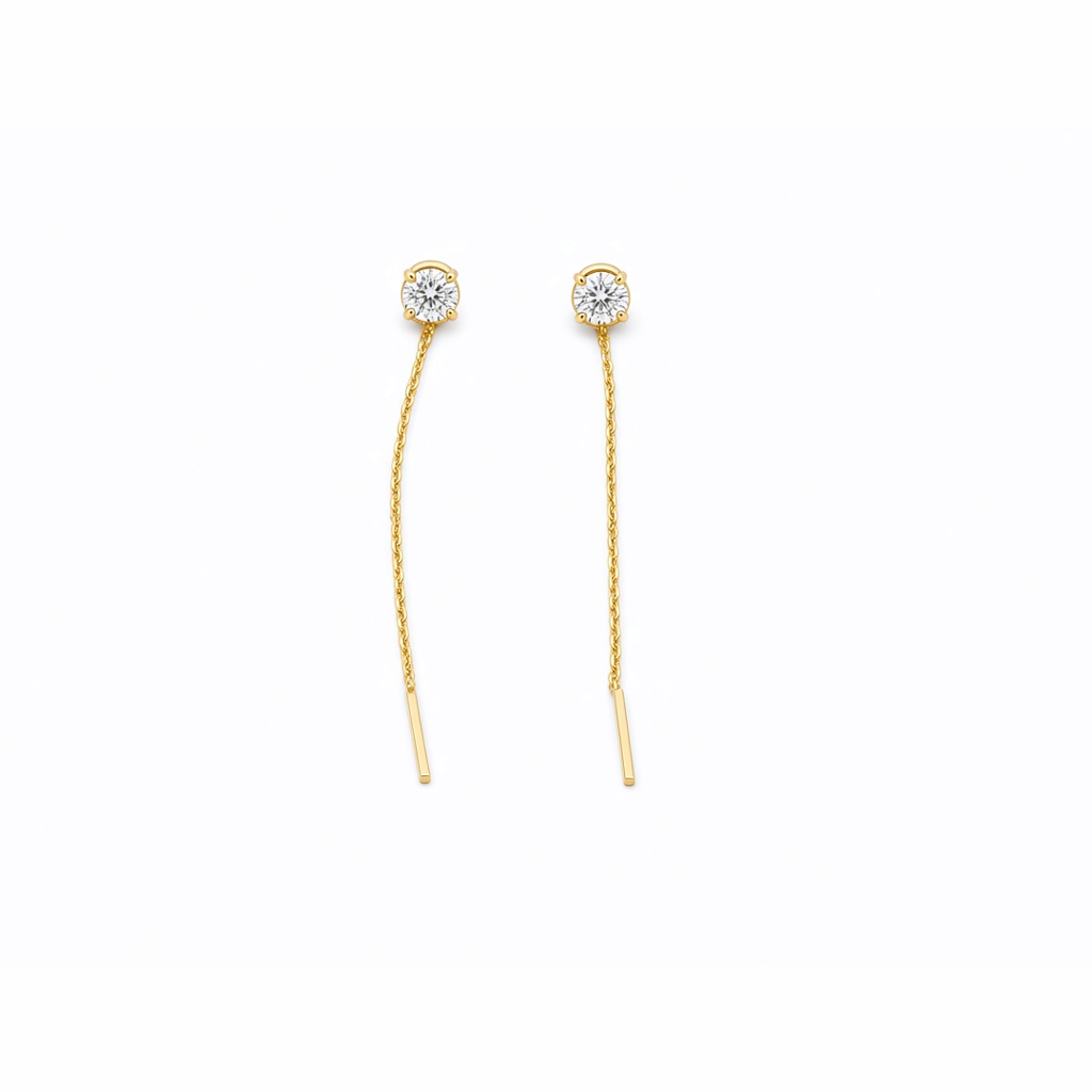 14K Yellow Gold Fashion Earrings / 6-B68701CHS