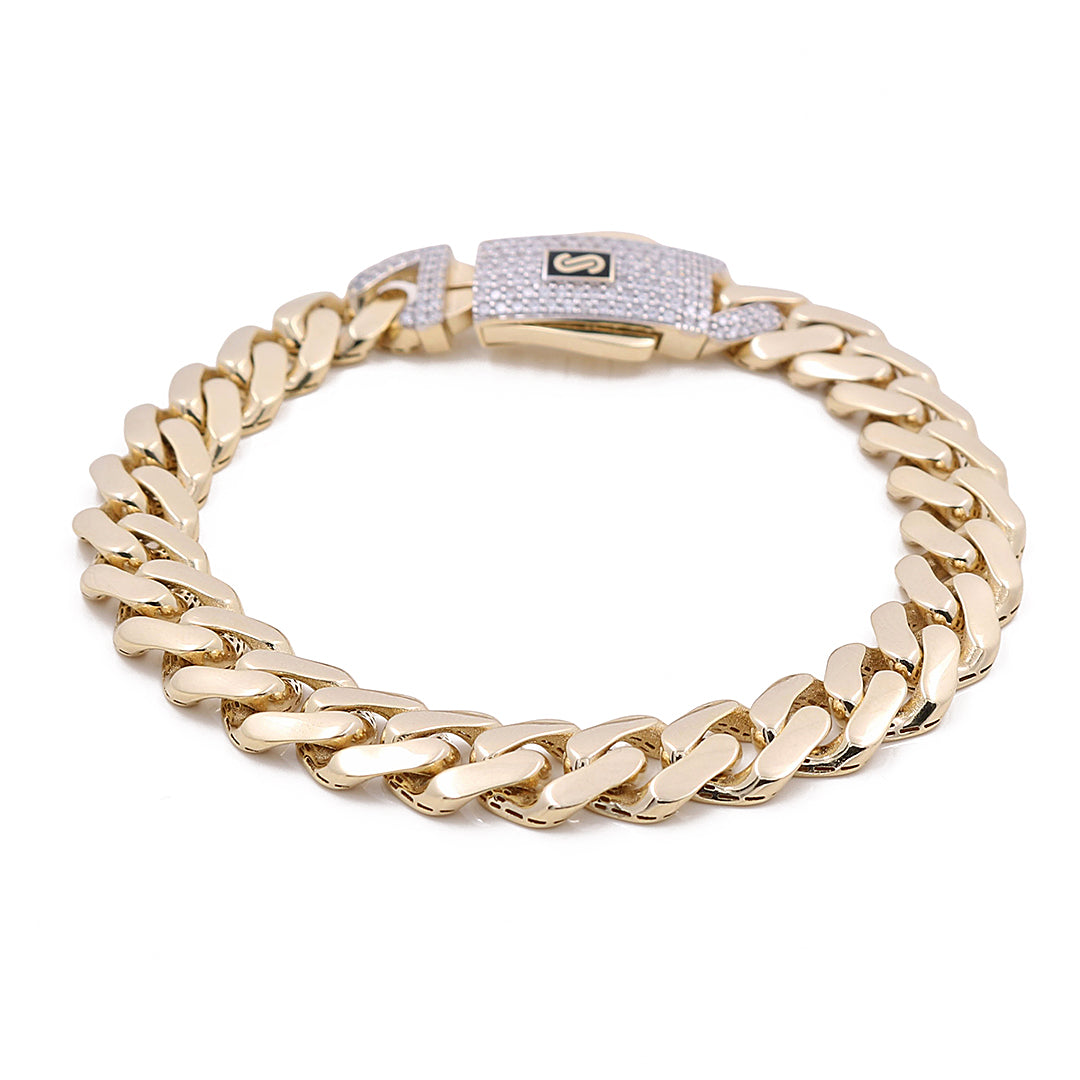 14K Yellow Gold Monaco Bracelet / Stone: Cz / Size: 9mm 7.5" / Weight: 12.7gr / 301-11095-9.5mm.7.5"