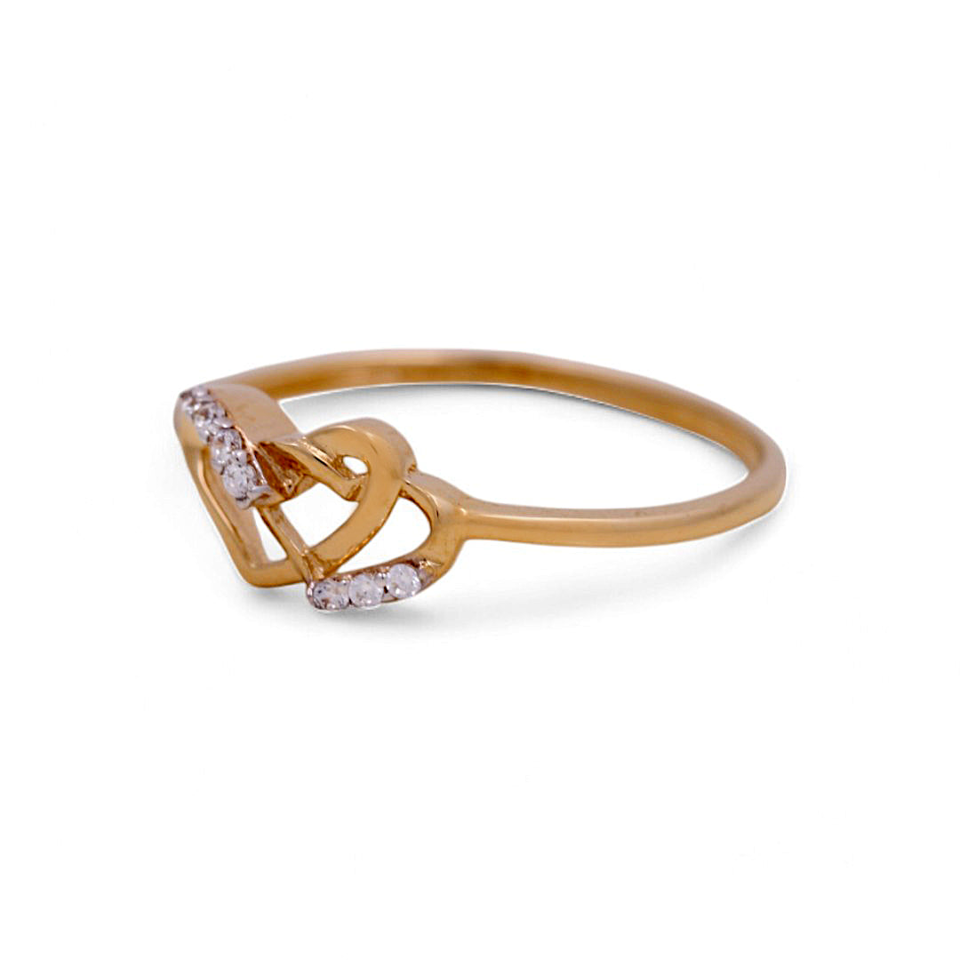 14K Yellow Gold Women’s Heart Ring / Stone: CZ / Size: 6.5 / Weight: 1.1GR / IEEWR4HR-5