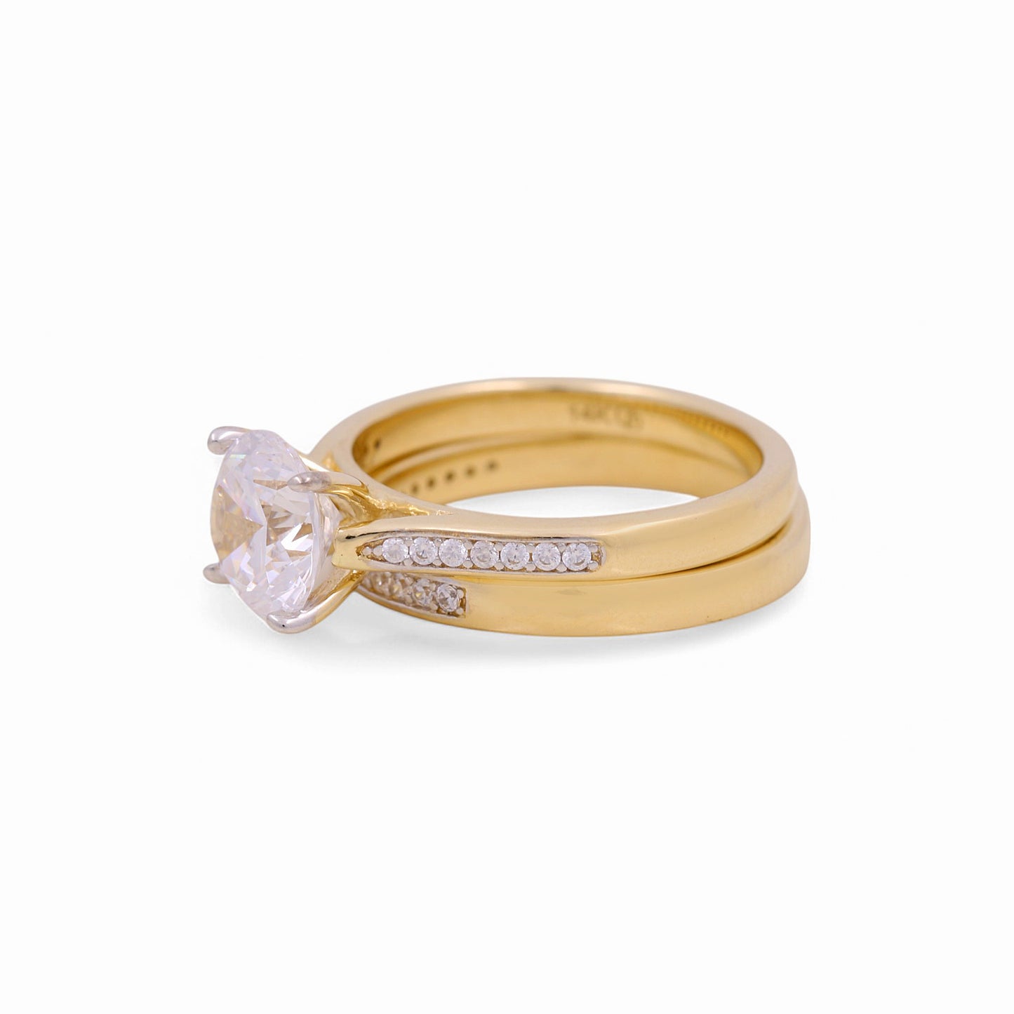 14K Yellow Gold Women’s Bridal Set / Stone: Cz / Size: 7 / Weight: 7.1 GR / KEEWR4BS-13
