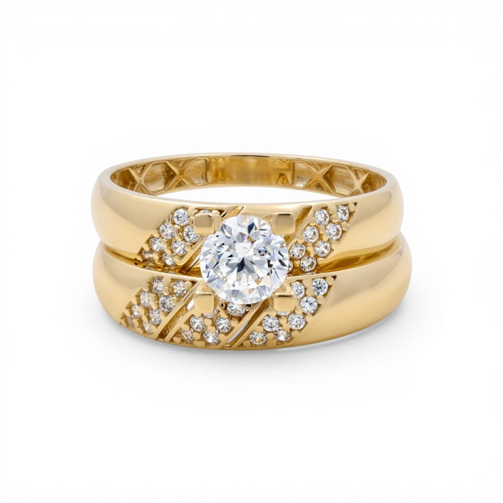 10K Yellow Gold Women’s Bridal Set / Stone: Cz / Size: 8.5 / Weight: 2.9 GR / CQWR0BS-3