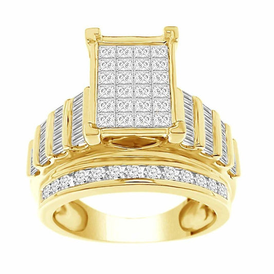 10K Yellow Gold Diamond Woman's Engagement Ring / Stone: 2.00CT / Size: 6.5 / 65191Y
