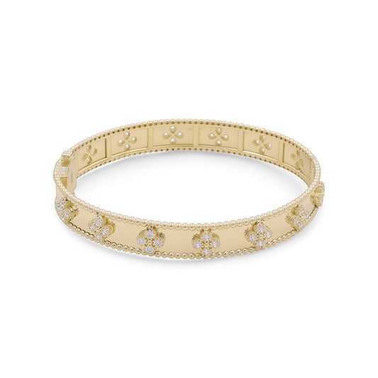 10K Yellow Gold Semisolid Fashion Women’s Bangle Bracelet / Weight: 13.3 GR / P23B-620