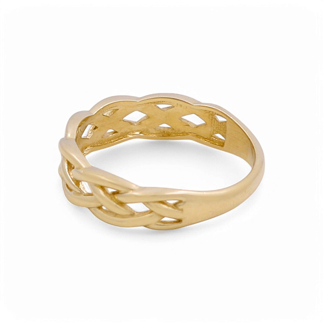 10K Yellow Gold Fashion Women's Ring / Size: 8.5 / Weight: 2.6GR / DPWR0FS-17