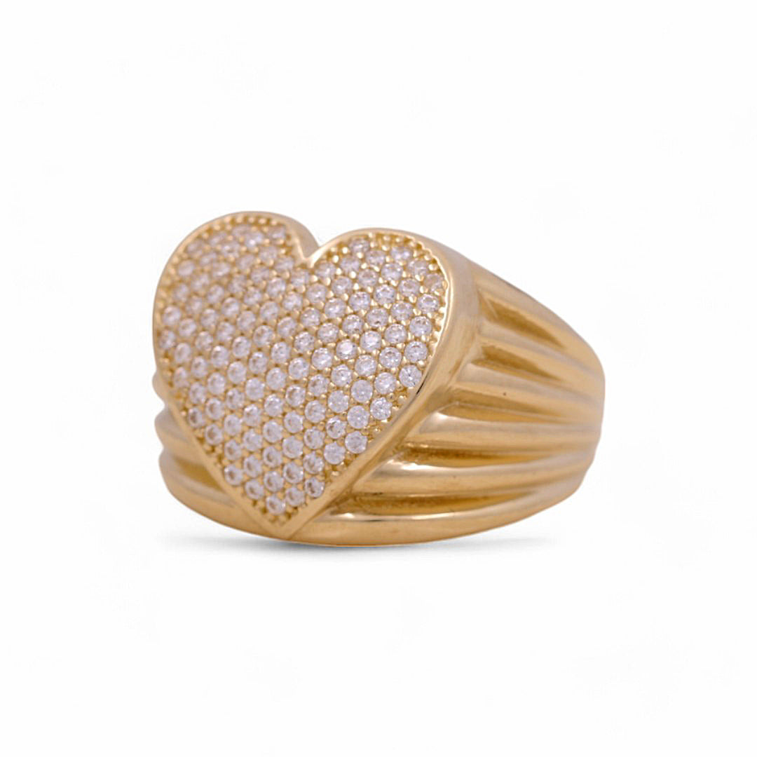 14K Yellow Gold Women’s Fashion Heart Ring / CZ / Size 7.5 / Weight: 5.1 GR / COWR4HR-26