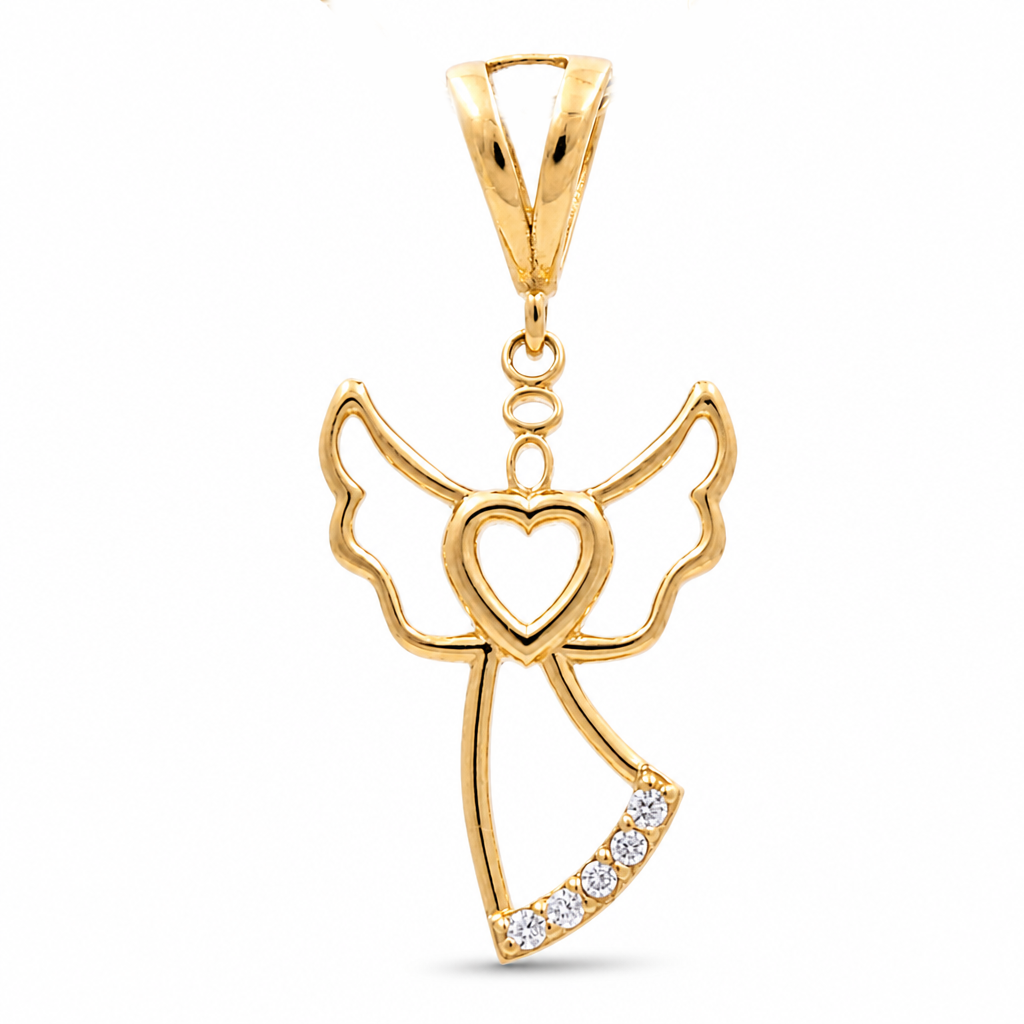14K Yellow Gold Fashion Angel Pendant / Weight: 0.8 GR / DQPD4AN
