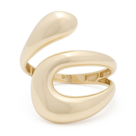 10K Yellow Gold Fashion Women's Ring / Size: 8.5 / Weight: 2 GR / DQWR0FS-5