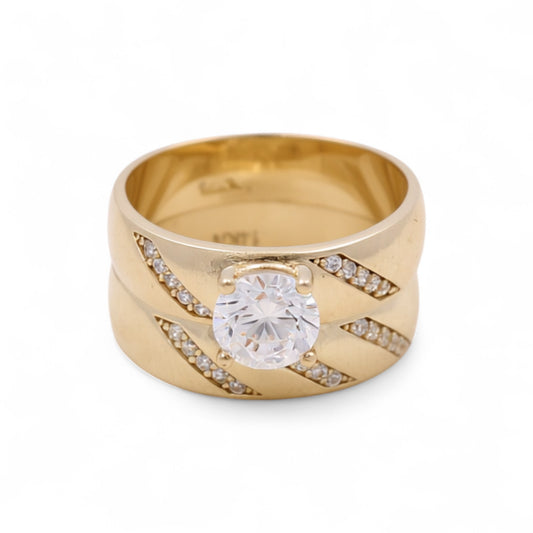 14K Yellow Gold Women’s Bridal Set / Stone: Cz / Size: 7.5 / Weight: 5.2 GR / IEEWR4BS-1