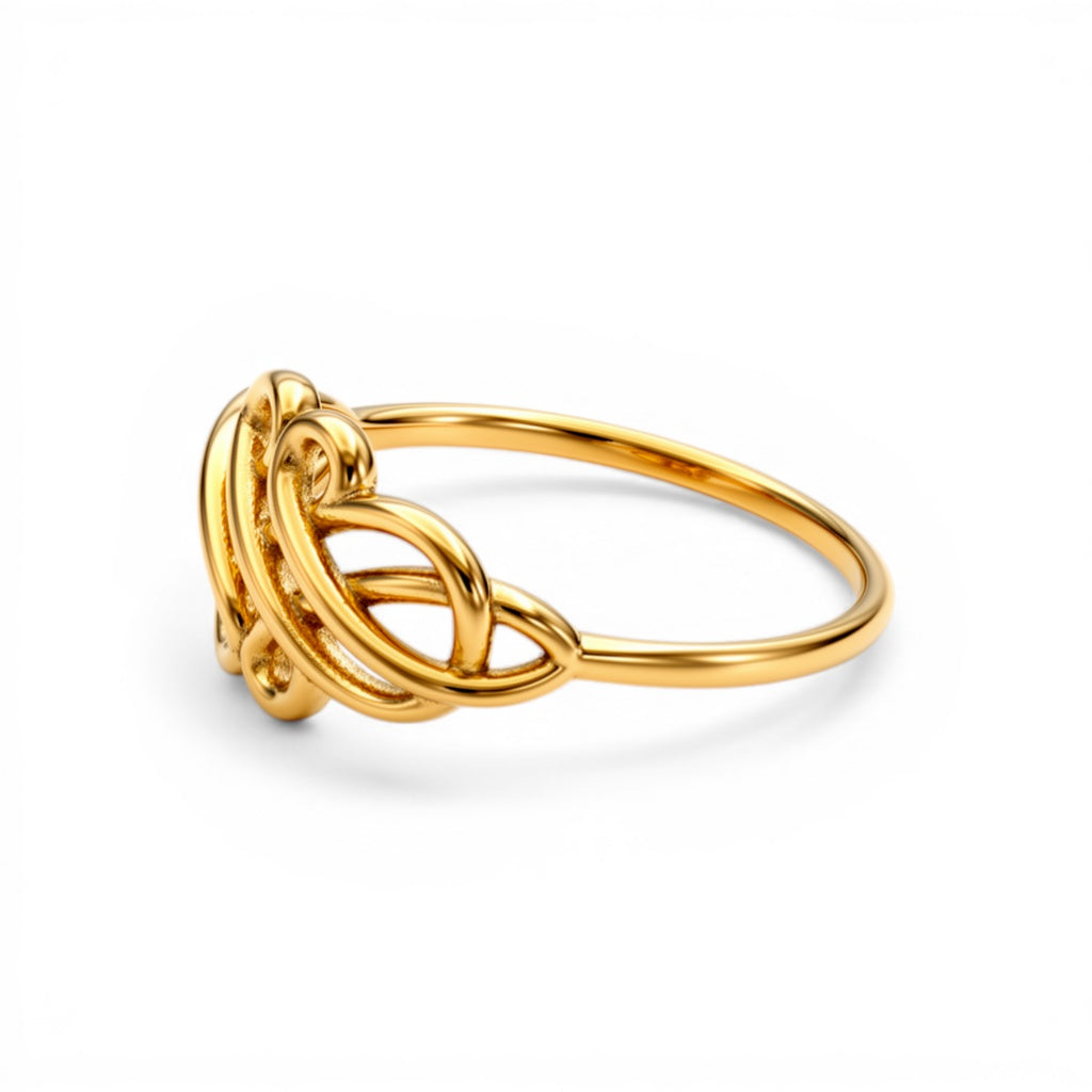 10K Yellow Gold Fashion Women's Ring / Size: 8.5 / Weight: 2.3 GR / DQWR0FS-48