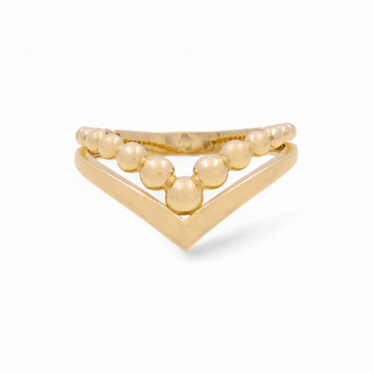 14K Yellow Gold Fashion Women's Ring / Size: 8.5 / Weight: 1.9 GR / DQWR4FS-34