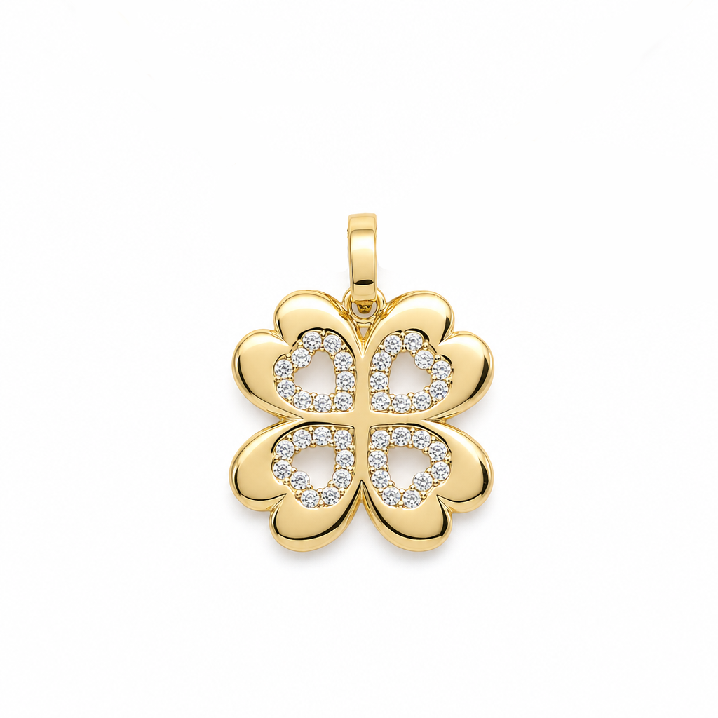 14K Yellow Gold Flower's Pendant / Weight: 1.4 GR / P53P-3337