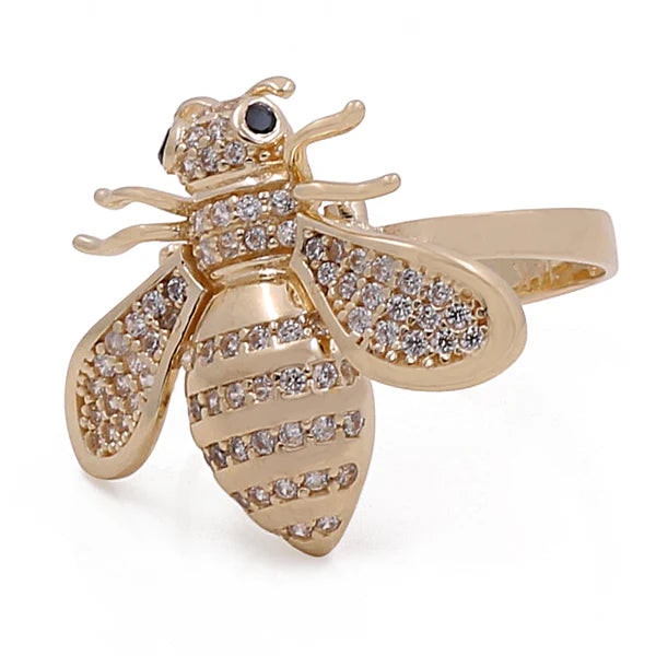 14k Bee Women Ring with Cz /  Weight 4.4 GR / COWR4BE