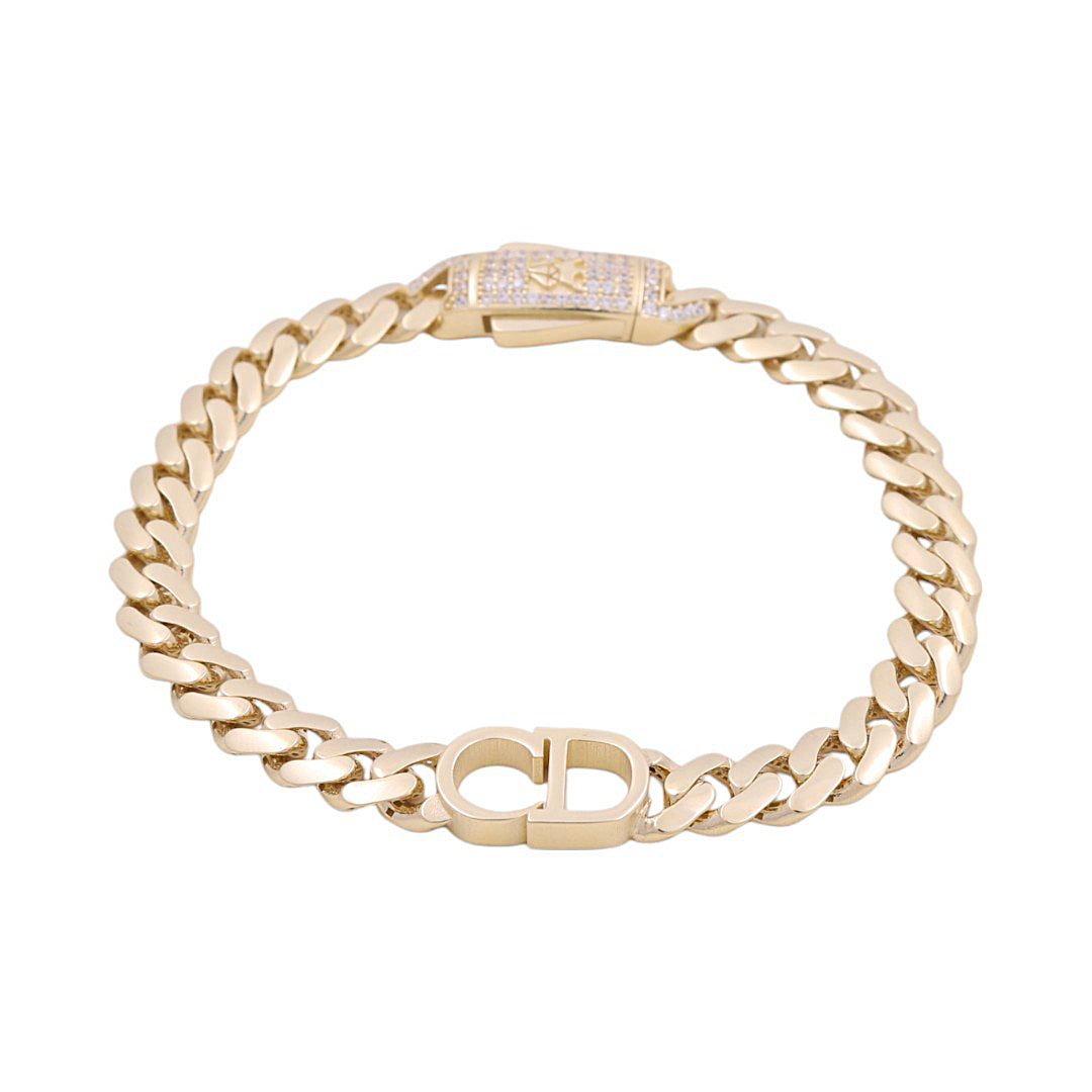 14K Yellow Gold Fancy Monaco Women's Bracelet CD / CZ / Size: 7.5" / Weight: 12.5 GR / DOWB4MONCD