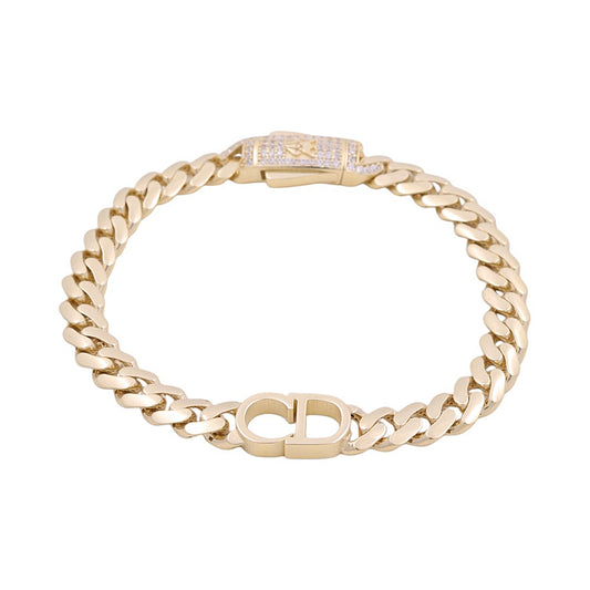 14K Yellow Gold Fancy Monaco Women's Bracelet CD / CZ / Size: 7.5" / Weight: 12.5 GR / DOWB4MONCD